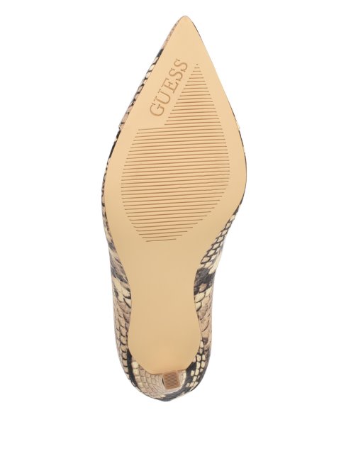 Bottines à Talon Zippées Simone 101 Naturelles Moyenne De Guess