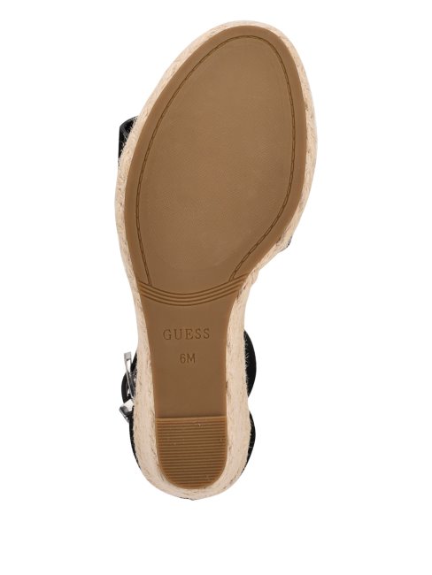 Hidy Espadrilles Compensées En Daim Guess Noir1