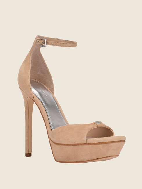 Guess Ellsyn Plateforme Talons Clair Naturel 110