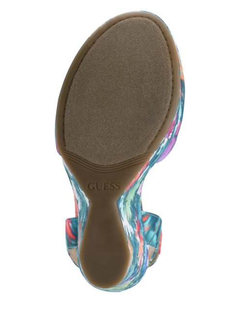 Taraji Compensés Imprimés Vert Moyen 310 Guess