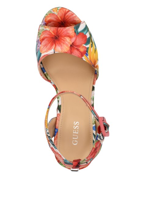 Escarpins Compensés à Bride De Cheville Taraji Bleu Moyen Guess