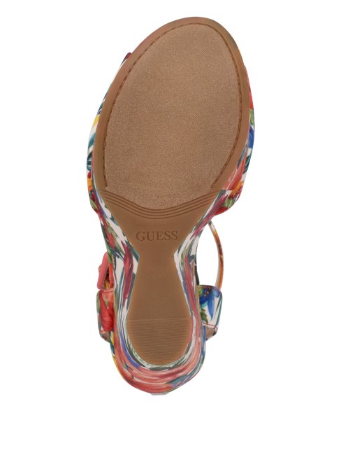 Escarpins Compensés à Bride De Cheville Taraji Bleu Moyen Guess