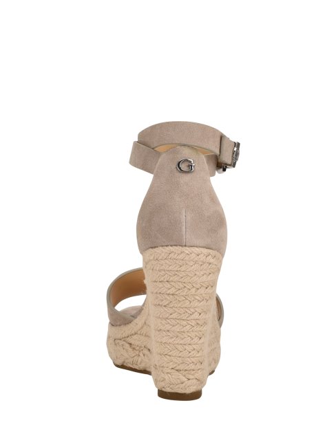 Espadrilles Compensées Hidy Suède Guess Taupe