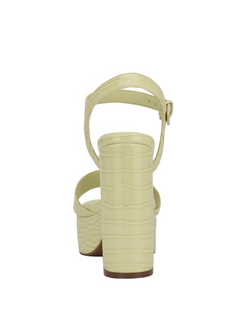 Escarpins Guess Gabeli Croco Vert Lt Sandales à Plateforme