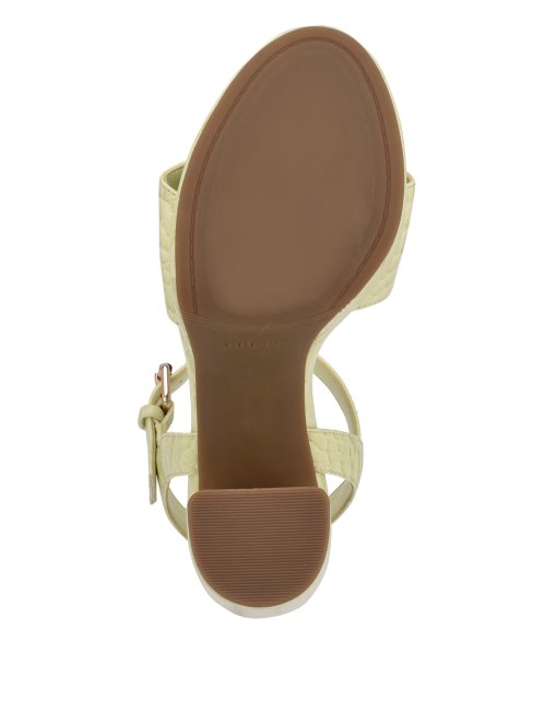 Escarpins Guess Gabeli Croco Vert Lt Sandales à Plateforme