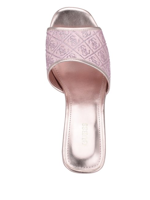 Cales Strass Logo Catiae Rose Moyen Guess