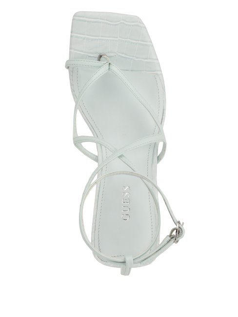 Guess Arisae Sandales à Talons Blocs Vert Lt