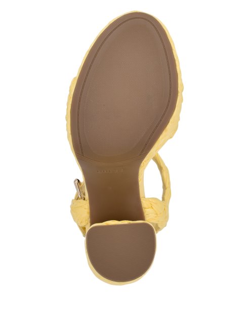Gabela Paille Talons Bride Cheville Jaune Guess