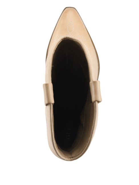 Gallen Bottes De Cowgirl En Cuir Naturel Medium 101 Guess