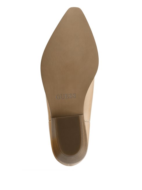 Gallen Bottes De Cowgirl En Cuir Naturel Medium 101 Guess