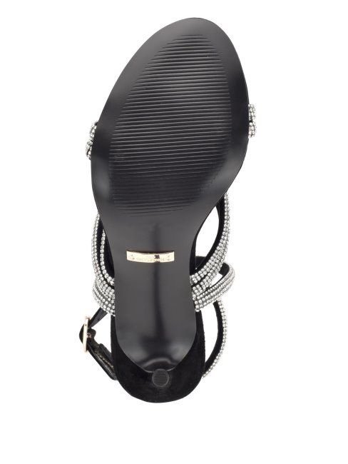 Guess Kentas Sandale à Lanières Daim Noir