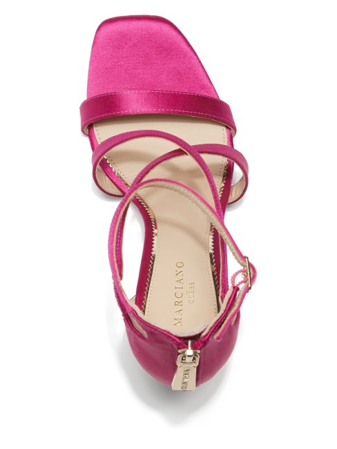 Talon à Lanières En Satin Guess Rose Foncé