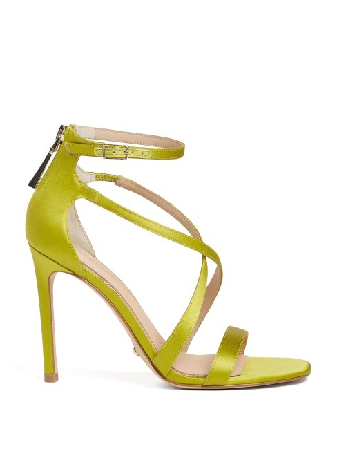 Guess Satin Talon à Lanières Verni Vert