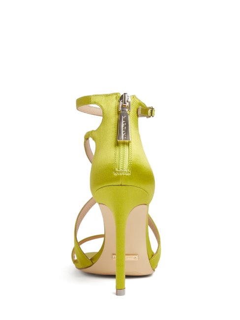 Guess Satin Talon à Lanières Verni Vert
