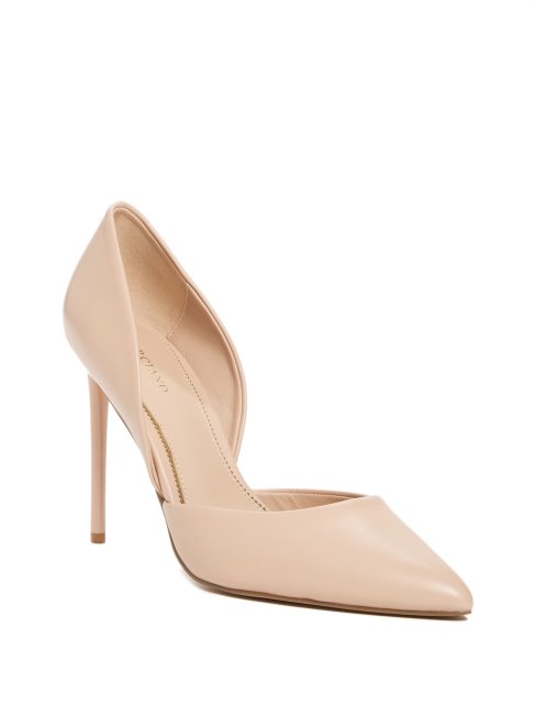 Escarpin D'orsay En Cuir Nude Heartbreaker Guess