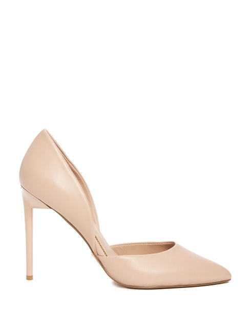 Escarpin D'orsay En Cuir Nude Heartbreaker Guess