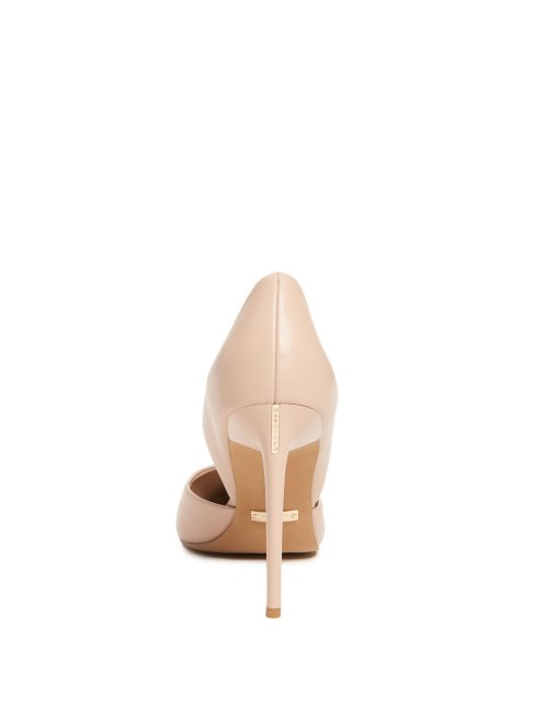 Escarpin D'orsay En Cuir Nude Heartbreaker Guess