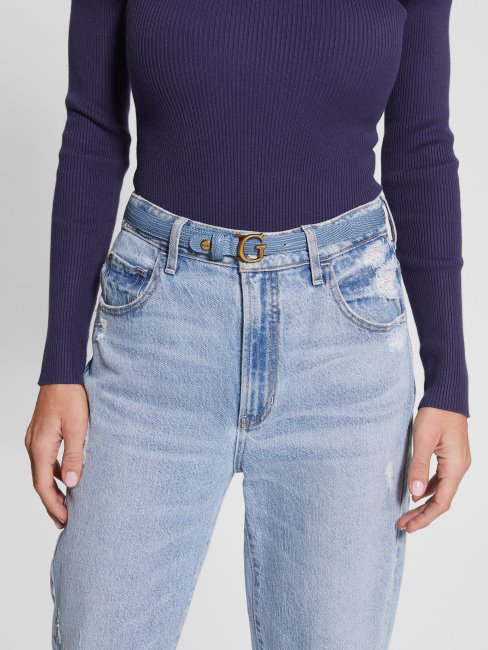 Guess Slate Ginevra Ceinture Fine En Peau De Serpent