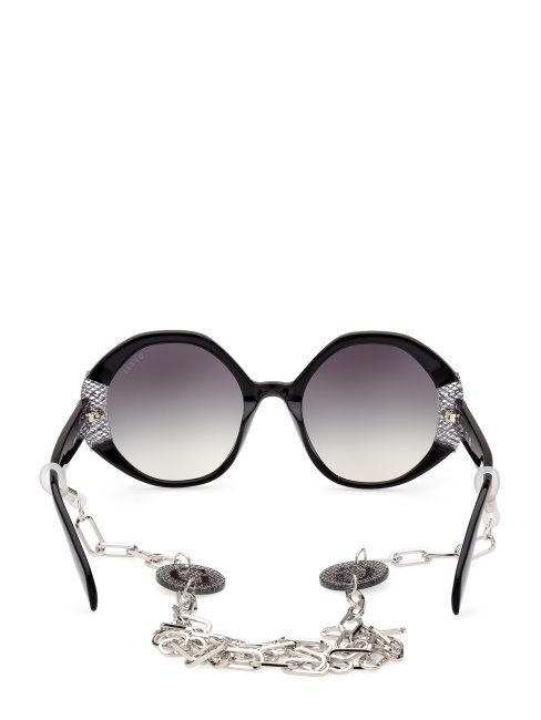 Lunettes De Soleil Géométriques à Monture Métallisée Argent Guess