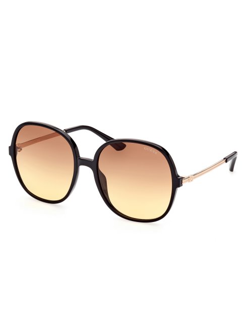 Lunettes De Soleil Rondes Oversize Guess Noir
