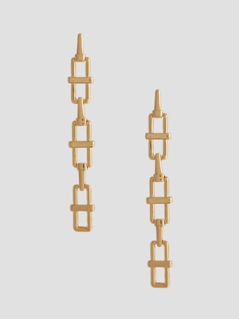 Boucles D'oreilles Linéaires Dorées Guess