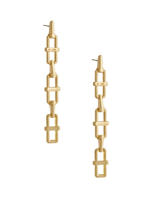 Boucles D'oreilles Linéaires Dorées Guess