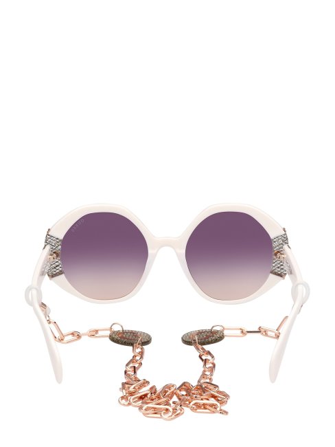 Guess Lunettes De Soleil Géométriques à Monture Métallique Blanc