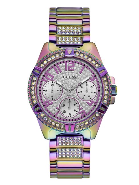 Montre Multifonction Cristal Irisé Guess Violet