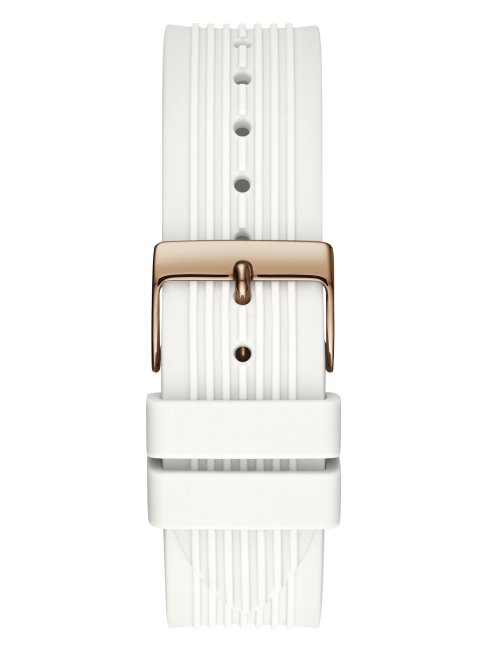 Montre Multifonction Guess Blanche En Or Rose Et Blanc