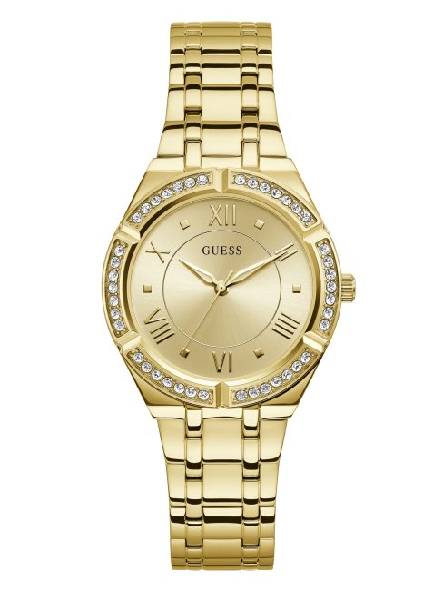 Montre Analogique Champagne Dorée Guess En Or