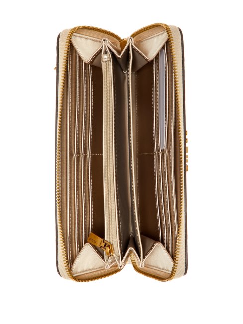 Grand Portefeuille Zippé Guess Rose Clair Laurier