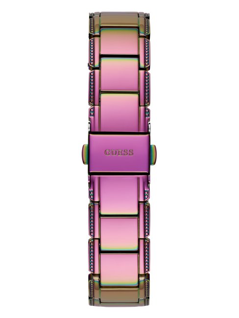 Pas De Description Montre Analogique à Découpes Florales Irisées Guess