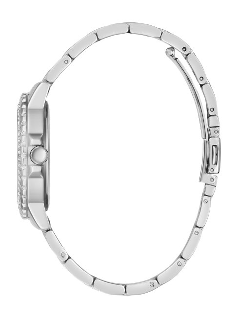 Montre Multifonction Argentée Et Strass Multi Guess