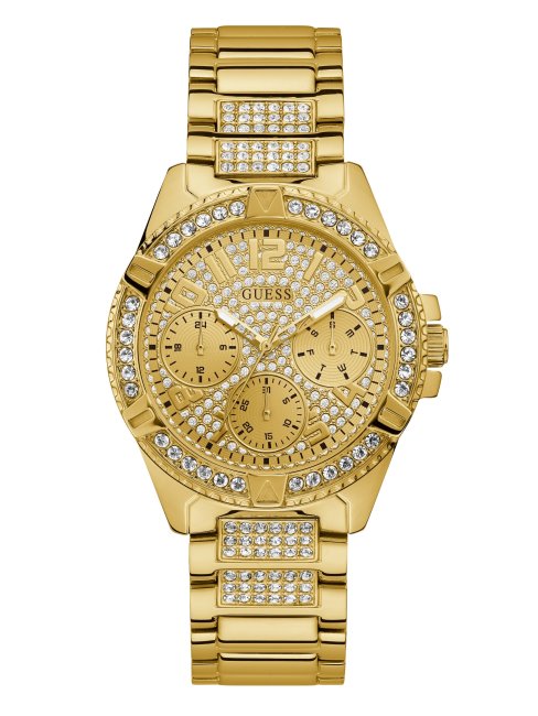 Montre Multifonction Dorée à Strass Gold Guess
