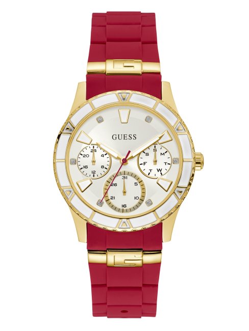 Montre Multifonction Guess Rouge Bicolore Et Rouge