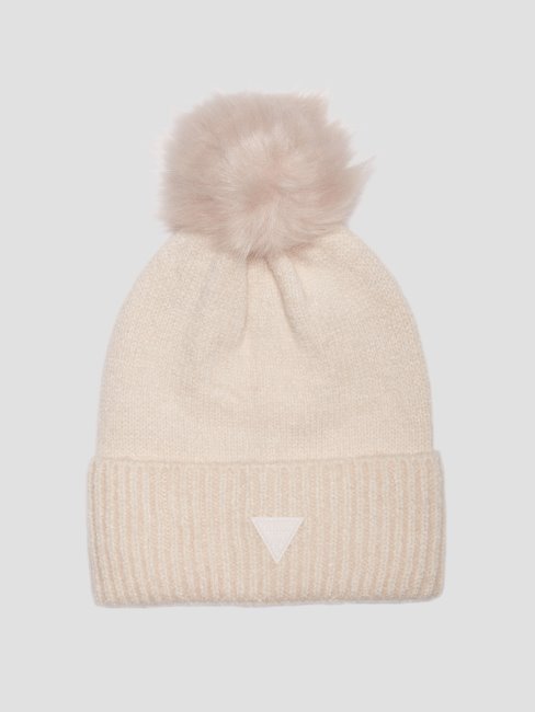 Bonnet à Pompon Zoe Beige Guess