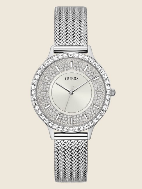 Montre Analogique En Maille Argentée Guess Multi