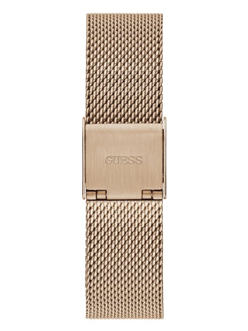 Montre Analogique En Maille Dorée Rose Guess Multi