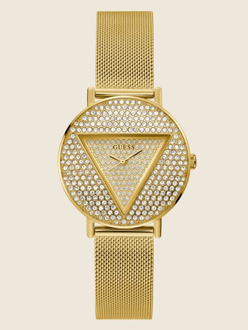 Montre Analogique à Logo Doré Gold Guess