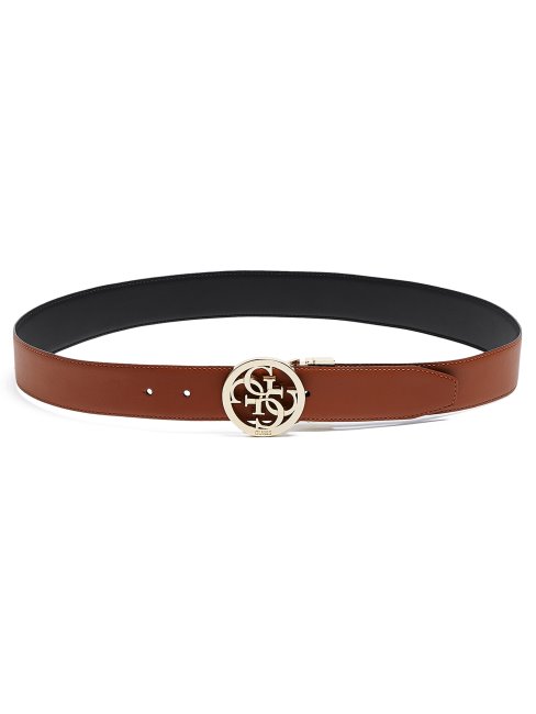 Ceinture Réversible Quattro G Logo Noir Guess
