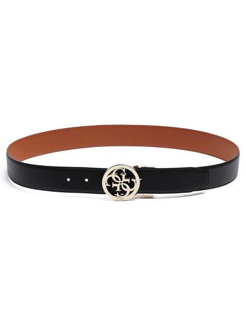 Ceinture Réversible Quattro G Logo Noir Guess