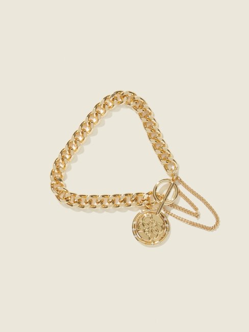 Bracelet à Breloques Logo Doré Guess Gold