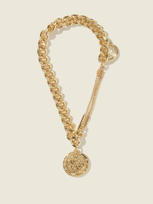 Bracelet à Breloques Logo Doré Guess Gold