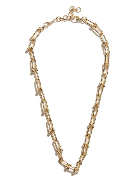 Guess Collier Chaîne Trombone En Plaqué Or 14 Carats Ou