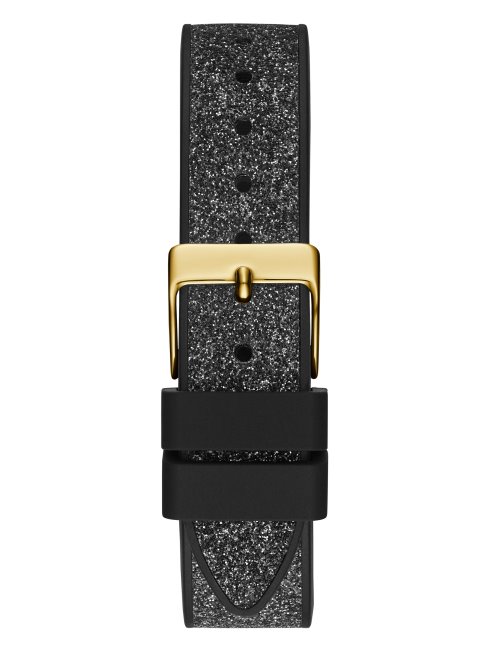 Montre Analogique Scintillante Dorée Et Noire Multi Guess