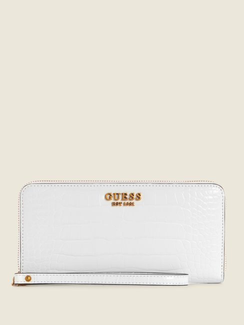 Laurel Grand Portefeuille Zippé Guess Blanc