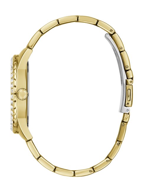 Montre Analogique Guess Multi Noire Et Dorée