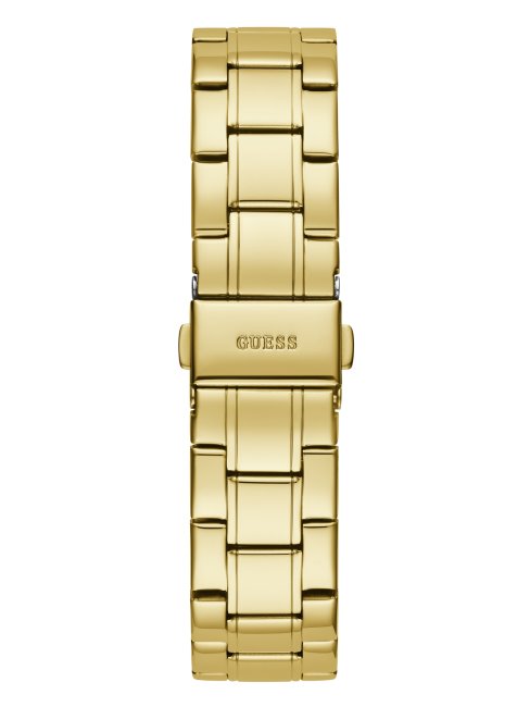 Montre Analogique Guess Multi Noire Et Dorée