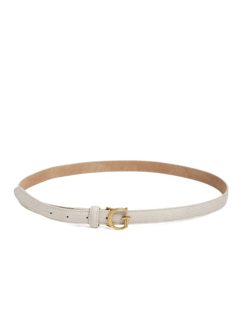 Ceinture Fine Peau De Serpent Ginevra Taupe Guess