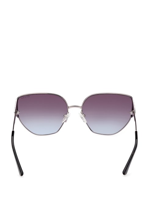 Guess Lunettes De Soleil œil-de-chat En Métal à Strass Argent